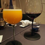 プレゼンテ スギ - デコポンジュースと赤ワイン