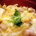 藤乃 - 河内鴨の親子丼のアップ