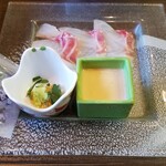 Bankokuya - ◆鯛のお刺身 　庄内浜で水揚げされた新鮮な真鯛を 山形の美味しいご飯と一緒にいただきます✨