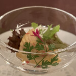 八ヶ岳高原ロッジ - 食前のお楽しみ、平目のエスカベッシュ