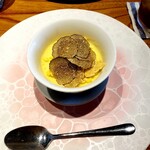 Osteria OLMO - 青森県産の甘い甘いとうもろこし(嶽きみ)を使っているそうでめちゃくちゃ甘くて美味しい～