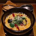 Tsuru Tontan - 明太子オイル香る 石焼き海鮮のおうどん(1,480円)