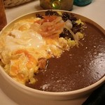 マーヤカレー - タマゴ、焼肉、大盛り