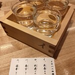 大衆そば酒場 しのぶ庵 - 日本酒飲み比べ