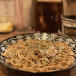 ナナイロパスタ - 【参考】前々回限定「ボルチーニ香るキノコのクリームパスタ 1,280円＋大盛り250円。」