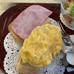 神戸にしむら珈琲店 - ハム、スクランブルエッグのサンドイッチ