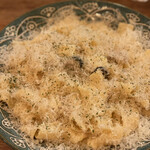 ナナイロパスタ - 【参考】前回限定「3種のチーズクリームパスタ 1,280円＋大盛り 250円」。