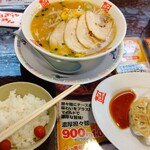 おおぎやラーメン - 味噌チャーシュー餃子セット  1167円