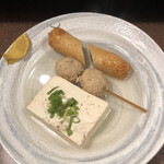 おかめ - 豆腐、つくね、ごぼ天