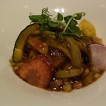 カントニーズ 燕 - 揚げ豆腐、茄子と大豆ミートの豆板醤煮あんかけ