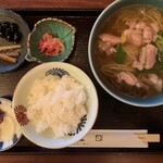 sobadokoromasutomi - 鴨なんば蕎麦定食1550円