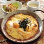 Itarian Kafe Bemu - ほくほくポテトとお餅のクリーム明太子ドリア（970円）