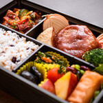 [6] Soybean meat Hamburg Bento (boxed lunch)