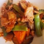 フィリピンレストラン ＡＴＥ - 豚肉とオキアミの野菜炒め（ランチ￥８５０ライス付き）