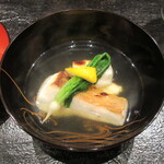 草庵 鍋島 - 有明海の真魚鰹、焼き葱