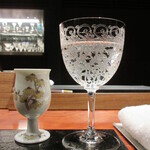 草庵 鍋島 - バカラのグラスで、やわらぎ水