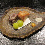 草庵 鍋島 - 大阪富田林の海老芋、銀杏、自家製の栗の渋皮煮