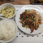 刀削麺館 IPPINKAKU - ニラとレバーの炒めセット