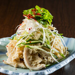 Beef hachinosu with sesame sauce