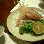 漁菜克献 - ≪２０１２年１２月末≫しま鯵のお刺身。