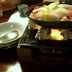 漁菜克献 - ≪２０１２年１２月末≫鴨の味噌焼き。お味噌の上の鴨がネギを背負っています♪最強コンビ！o^.^o