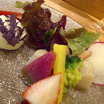 祇園おくむら - ホタテとオマール海老のサラダ