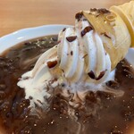 菜々家 -  ★ドリンクバー+ソフトクリーム付き定食（鶏肉と野菜の塩ぞうすい・712円税込）★おしるこソフト♡