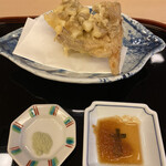 山玄茶 - 舞茸と太刀魚の天ぷら。踊ります(ﾉ*ﾟｰﾟ)ﾉ