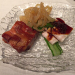 中国飯店 - 冷菜三拼盤 (三種前菜の盛り合わせ)