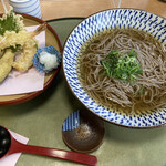 皿そば文楽 - ゆく年くる年セット 蕎麦大盛り(●´ω`●)