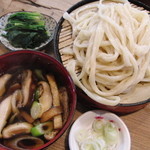 元祖田舎っぺうどん - 【2012.12.29再訪】 Ｒの毎度の定番セット（トッピングのホウレンソウ）