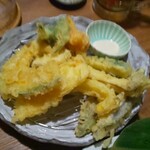 シンシュウ 季野鼓 - 天婦羅盛り合わせ