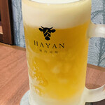 Yakiniku Hayan - 生ビール