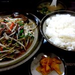 長洲屋 - レバニラ炒め定食！(2012,12/27)