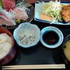 Numadu Uoichiba Shokudou - 刺身とアジフライ定食♪
