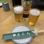 寿司大 - 朝6時のビール