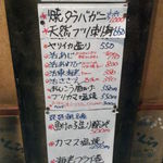 すし・ごはん 馬ん場 - 店舗前立て看板（2012年12月）