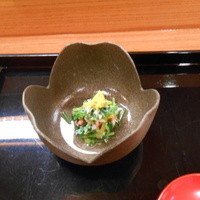 日本料理 銭屋 - 蟹と水菜の酢の物