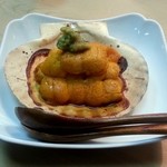 栄寿司 - 雲丹の貝焼き