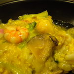 江山楼 - 大きなエビや、干しアワビ、魚介は半ナマの火加減で、私はノックアウト！（笑）