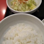 Kahoku Hanten - ご飯、サラダ