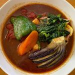 木多郎 - ベーコンエッグ野菜のアップ