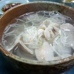 もつ煮込み♡透明感のあるスープが、あっさりしてあったかく美味しい♪