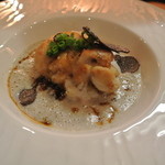saveur - タチのムニエル　キノコのスープ　トリュフ添え