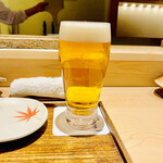 日本橋 蕎ノ字 - ◎いつも生ビール大で乾杯。