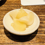 日本橋 蕎ノ字 - ◎自家製のガリも美味い。