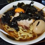 塩そば専門店 桑ばら - 鴨香油の月見そば