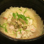 日本料理 晴山 - 12月　蟹とカニみそ炊きこみご飯