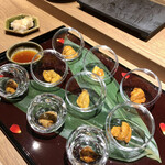鮨 青海 - 雲丹食べ比べ9種類