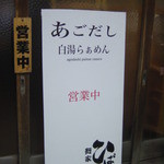 麪家ひばり - 外観（看板）（H２４．１２）